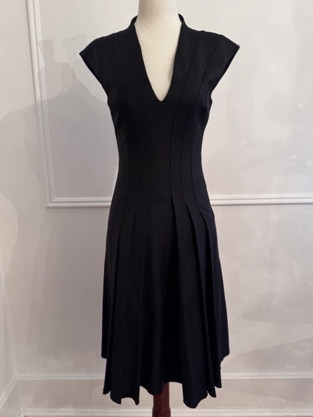 Sportmax Lacrima Black Wool Dress Size 4 NWT $895 Silk Lined Italy